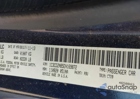 2014 Dodge Avenger Se z USA, uszkodzony, nr VIN 1C3CDZAB5EN169872